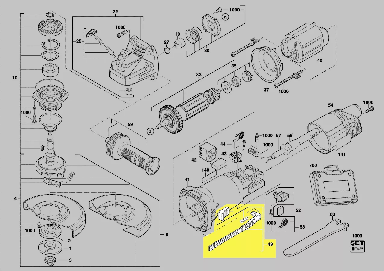 tringle commande interrupteur réf. 4931428730 AEG